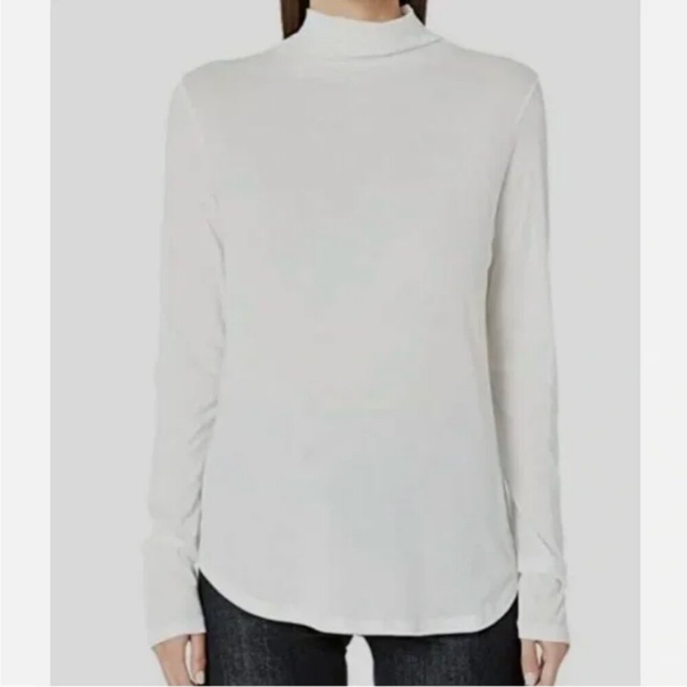 BLDWN Brand Blair Optic White Long Sleeve Mock Neck Size Large NWT